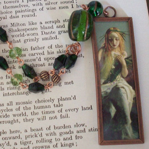 Arthur Hughes "Ophelia" Art Necklace