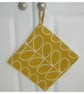 Pot Holder Potholder Grab Mat Kitchen Cookware Pad Mustard Yellow Stem Leaves - Image 4