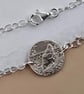 Chicken Engraved Sterling Silver Coin Bracelet - Image 3