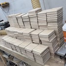 Solid Oak Coasters for Engraving – 10x10cm Thick Hardwood Blanks – 100 pcs