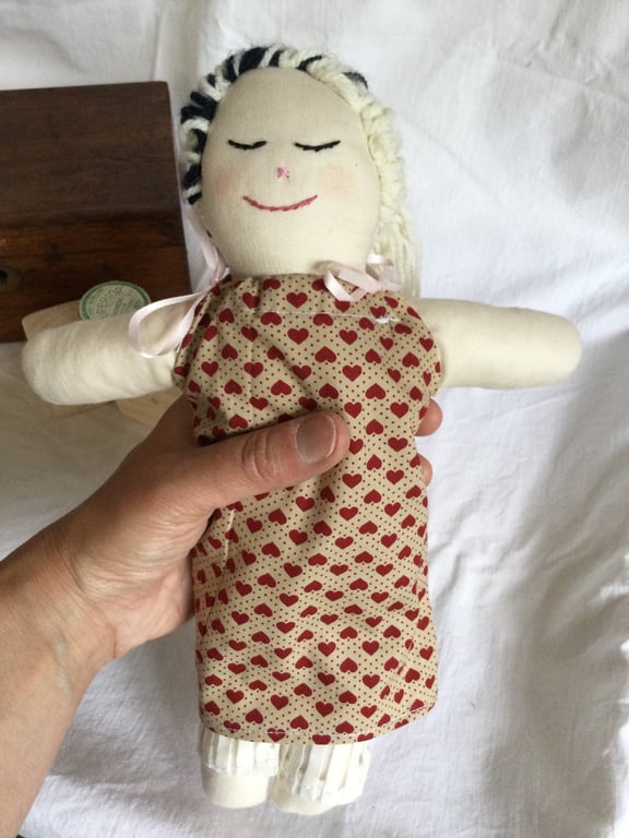 Dementia Friendly Fidget Doll. Cloth doll for comfort. Cloth doll for elderly.