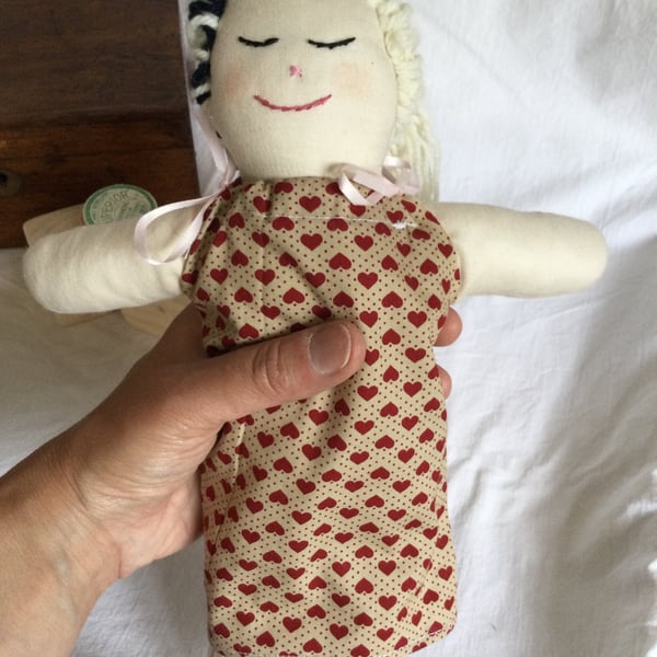 Dementia Friendly Fidget Doll. Cloth doll for comfort. Cloth doll for elderly.