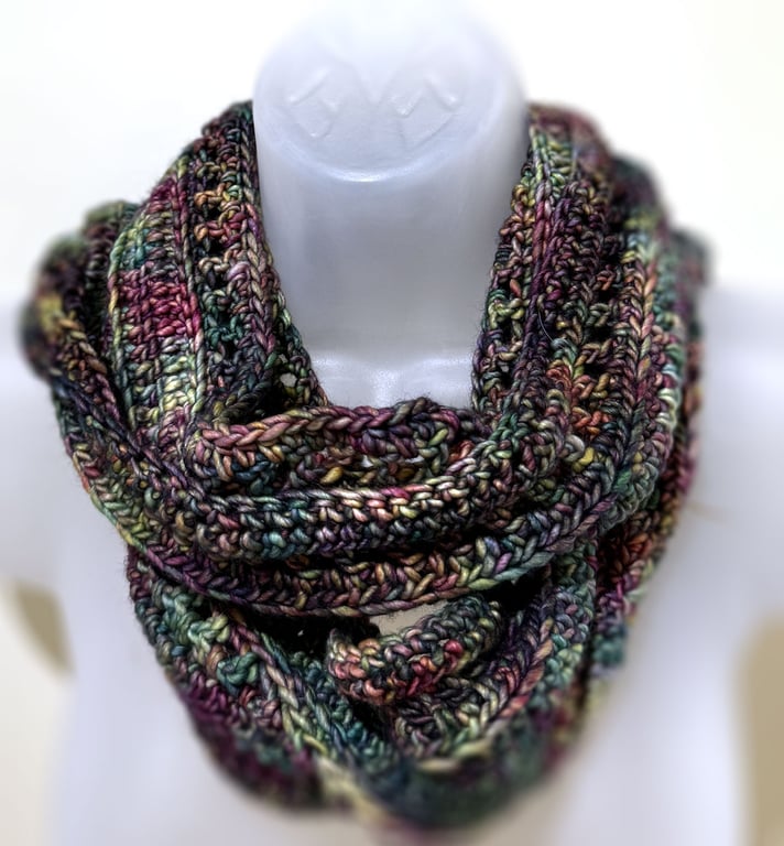 Merino Scarf Malabrigo Kettle Dyed Yarn, Super Soft Luxury Unisex Neckwarmer