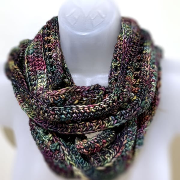 Merino Scarf Malabrigo Kettle Dyed Yarn, Super Soft Luxury Unisex Neckwarmer