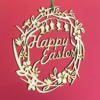 'Happy Easter' wreath (medium)