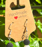 Handmade Silver-Plated Hook Earrings with Bobbly Bead Dangles