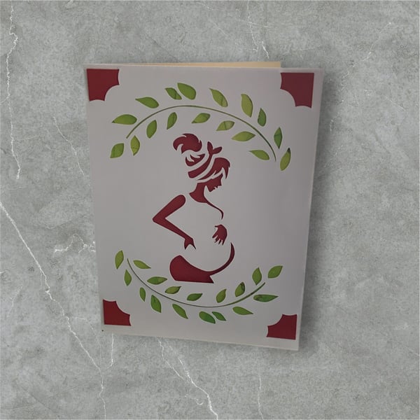 New baby or pregnancy card - handmade 