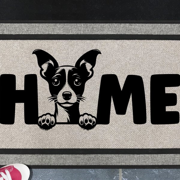 Toy Fox Terrier Home Door Mat No.1 - All Weather Welcome Mat - 45x70cm 