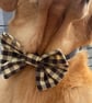  Dog Bow. Check Print. Fan Design. - Image 4