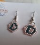 A Pair of Letter "D" Beadwork Earrings - Image 4