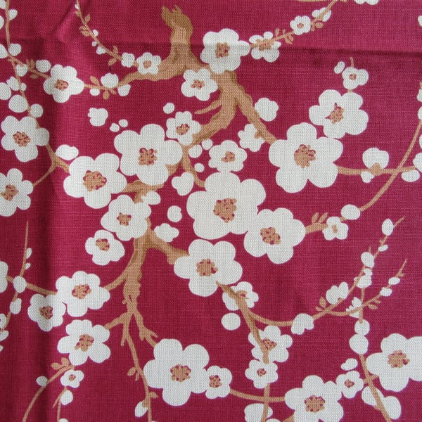 Laura Ashley curtain fabric - Lori in cranberry