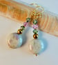 Peace Jade And Swarovski Crystal Earrings - Handmade In Devon - Image 1