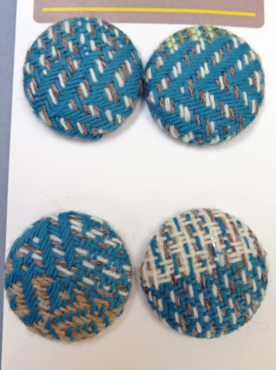 Blue Covered Buttons 