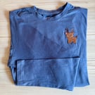 Christmas Reindeer Embroidered T-shirt