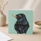 Blackbird British Bird Greeting Card