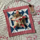 Americana quilt & star hanging decoration