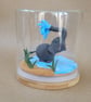 Splish Splash, handmade ornamental Elephant in a glass jar - Image 4