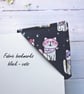 Black Cat Fabric Corner Bookmark , Back to School - Image 1