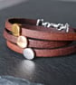three colours - leather wrap bracelet - Image 3