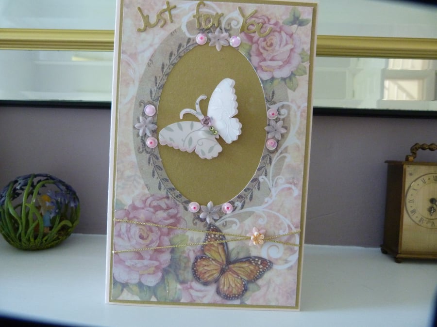 Vintage Butterfly Card