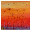 Sunset Oil Painting Birds & Sunset Impressionist Cow Parsley in the  Fens Canvas
