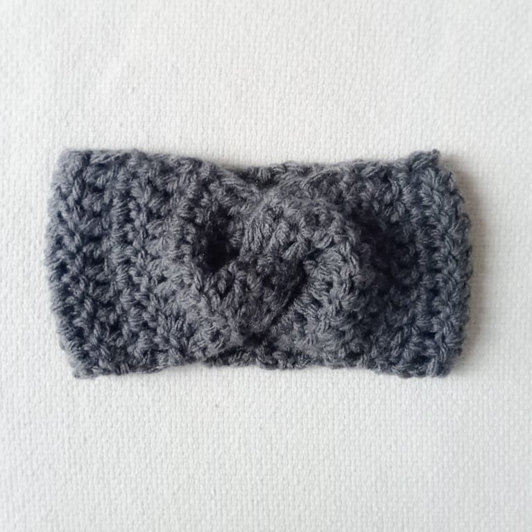 CROCHET Ladies Graphite Headband