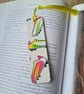 Football theme bookmark decoupage with tassel