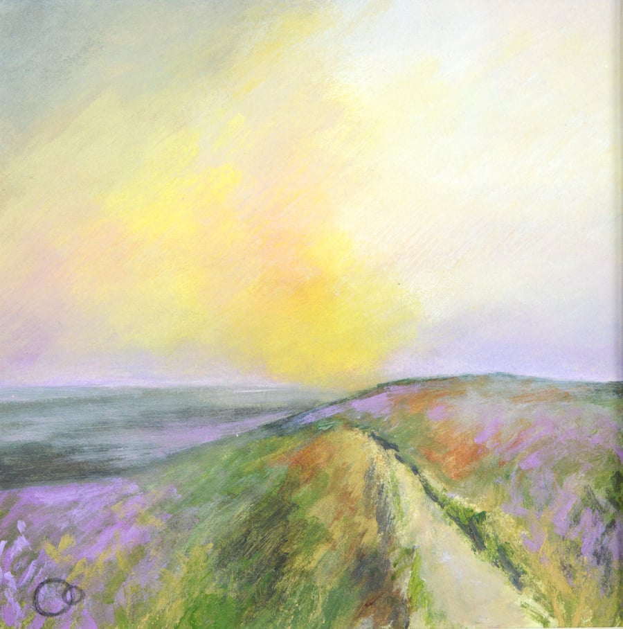 "Rambling Among the Heather" Original Small Acrylic Landscape Painting