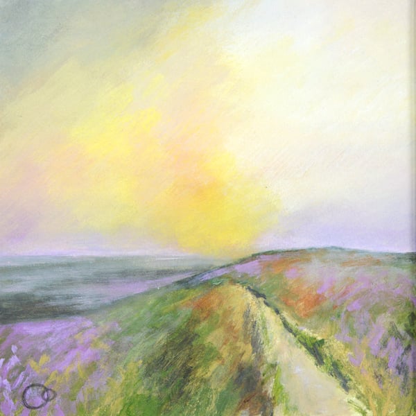 "Rambling Among the Heather" Original Small Acrylic Landscape Painting