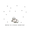 christmas card - walrus in a winter wonderland