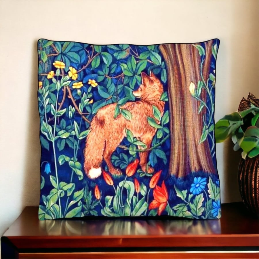 William Morris 'Fox in Woods' Cushion