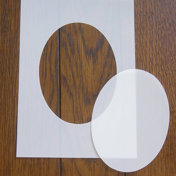 Oval Mask and Aperture Stencil 350 micron PP for Arts Crafts & DIY