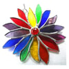 Rainbow Flower Stained Glass Suncatcher 062