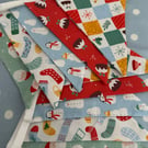 Christmas Fabric Bunting, Banner, 