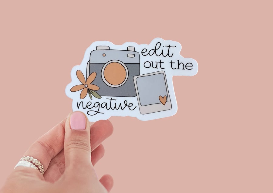 Edit Out The Negative Sticker Camera and Photo Design Sticker Waterproof