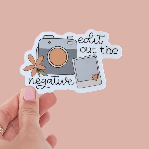 Edit Out The Negative Sticker Camera and Photo Design Sticker Waterproof