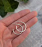 Sterling Silver Smooth Hoop Earrings - Medium Size - JBJ1104 - Image 2