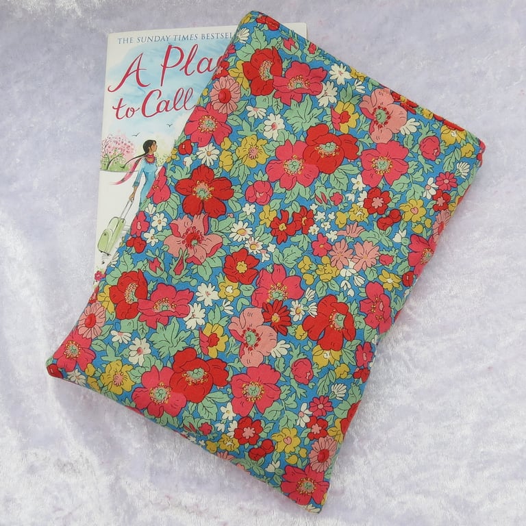 Book sleeve, Liberty Tana Lawn, floral, size medium