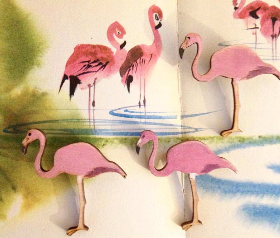 Flamingo brooch 