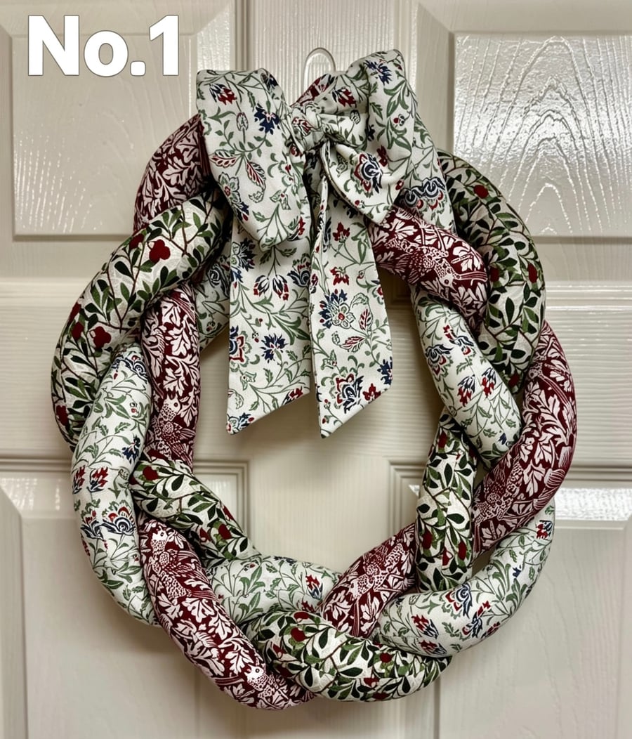 Fabric plaited wreath