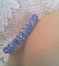 Crystal and Memory Wire Cuff With Safety Chain, Cuff Bracelet, Crystal Bracelet - Image 6