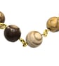 Cappucino agate rosary link beaded bracelet  - Image 2