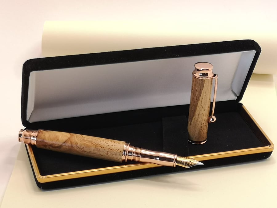 Spalted Beech Fountain Pen