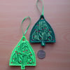 Christmas Greeting Decoration. Set of 2