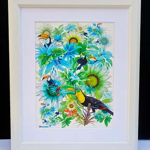 Tropically Toucan A3 Art Print