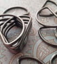 42mm Gunmetal D ring. Classic shape x 2  - Image 3