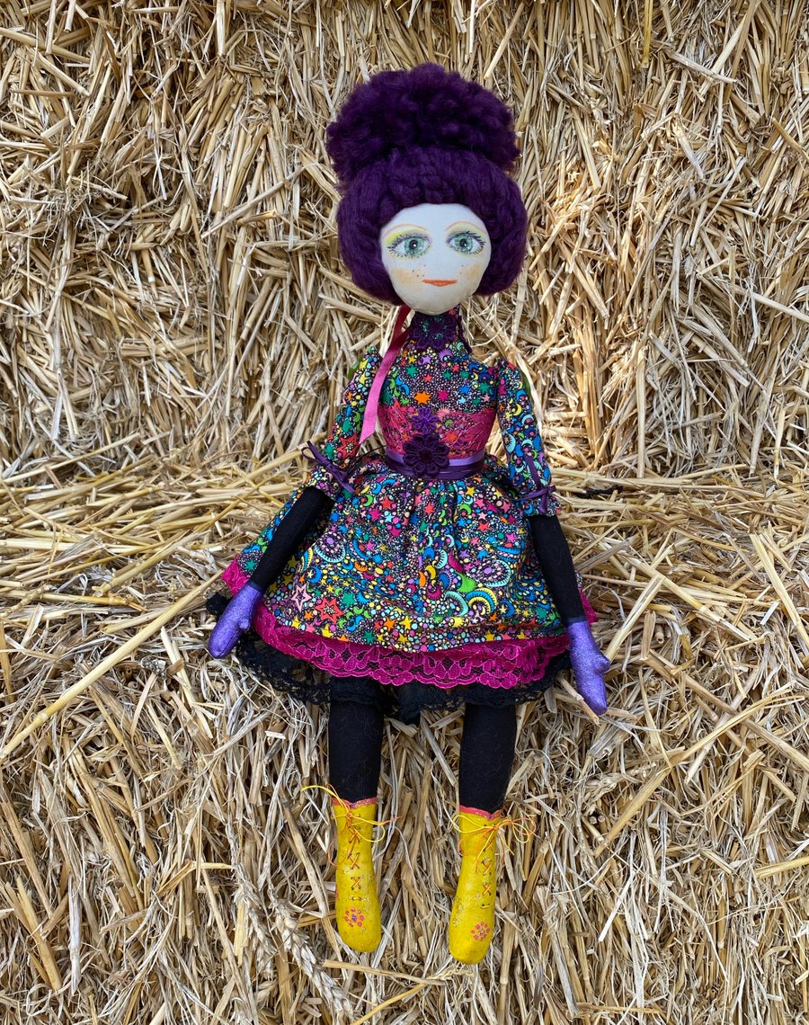 Unique Art Doll - Eyecatching and colourful