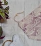 Hand Printed Linen Wash Bag, Toiletry Bag, Accessory Bag - Raspberry Red - Image 3