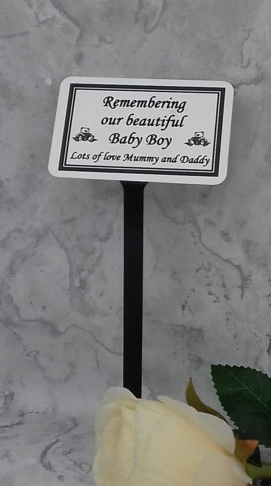 Personalised Memorial Marker Grave Plaque Baby Memorial Plaque 
