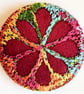 Buttons 1 inch button Hand Dyed Silks and Cottons Free Machine Embroidery Button